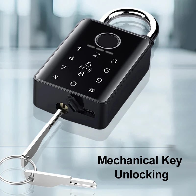 7/10mm Waterproof Tuya Padlock Fingerprint IC Card Password Electronic Lock Heavy duty Padlock for home Warehouse garage