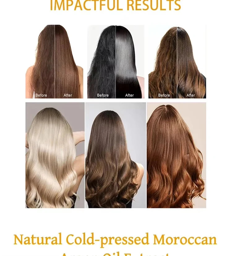 PURC Morocco Set Serum Smoothing Shampoo and Conditioner Repair Hair Mask Anti Dandruff Scalp Anti-Itch Hair Care Products Kit