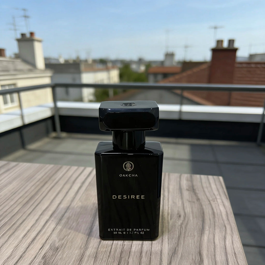 Oakcha Desiree Desire perfume is an advanced and charming dark wood flower fragrance. Huoxiang, Sandalwood, and Musk, cool and lazy, with a mysterious and seductive aura. The black bottle has a high-end texture and a long-las