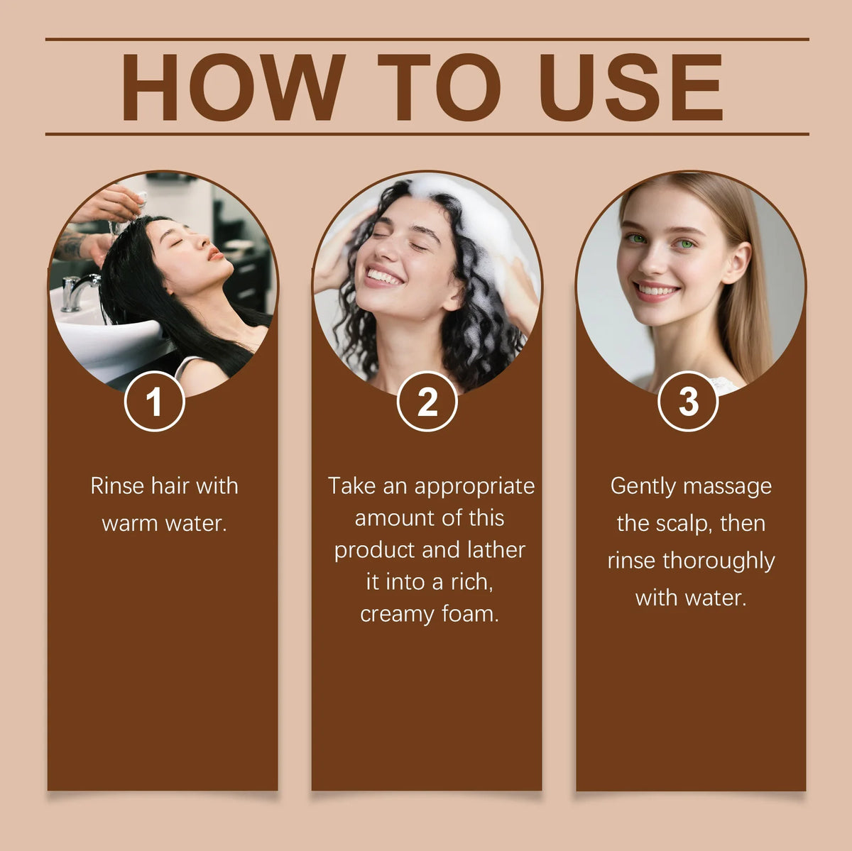 Hoegoa Thickening Hair Shampoo Gentle Cleansing Deep Moisturizing Scalp Refreshing Lightweight Hair Strengthening Shampoo 100ml