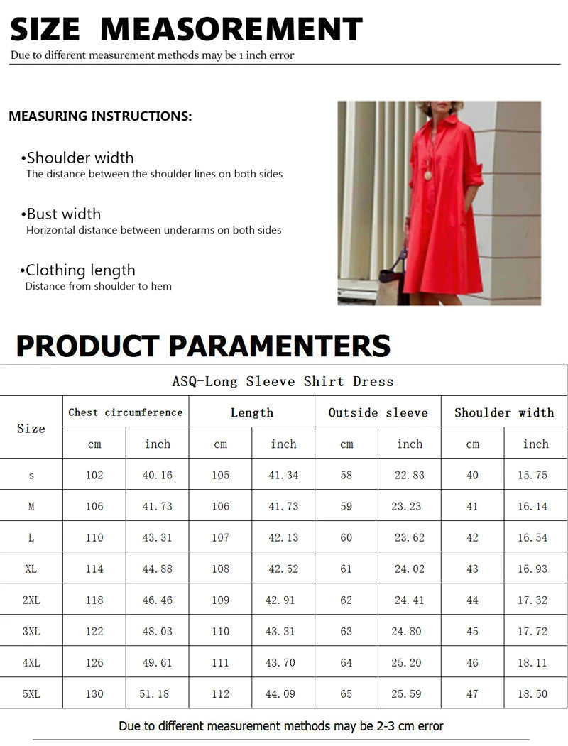 MCDV New Simple Women's Shirt Casual Queen Printed Long Sleeve Fashion Elegant Lapel Pocket Street Women's Dresses Noble Black