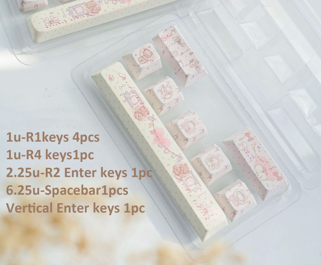 New Theme Keycaps 139 Keys SOA Cherry Profiled PBT Double Shot Japanese Keycaps for MX Switch Alice ANSI ISO Layout Keyboard Kit