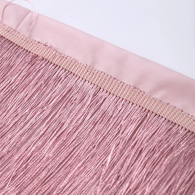 Party Women's Dress Halter Sleeveless Backless Tassel Solid Female Long Holiday Dresses 2026 Summer Fashion Elegant Lady Robe
