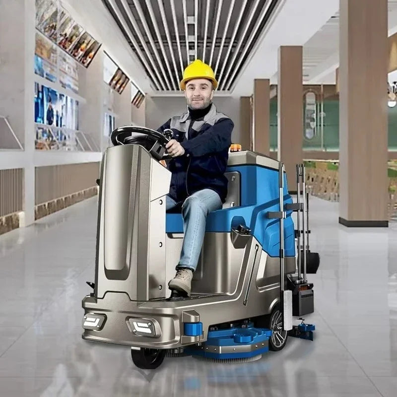 Ride on Floor Scrubber Commercial Scrubbing Machine Electric Cleaning Floor Scrubber Machine