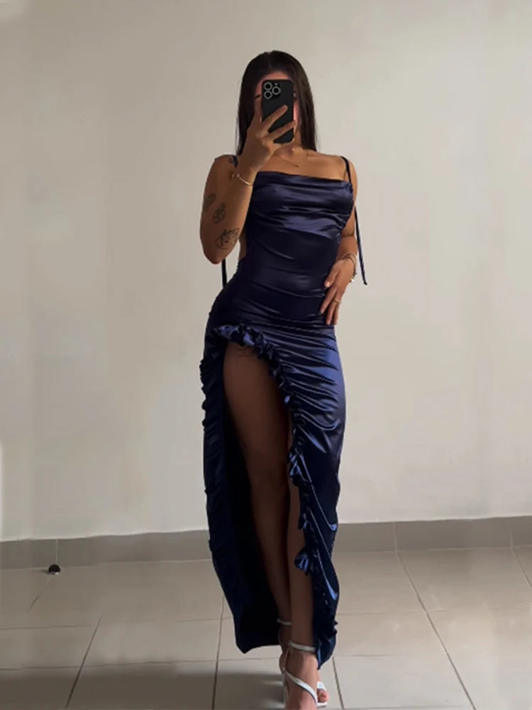 2026 Europe and the United States New Cross-Border Dress Summer Senior Sense Y2K Sexy Halter Spice Girl Dress