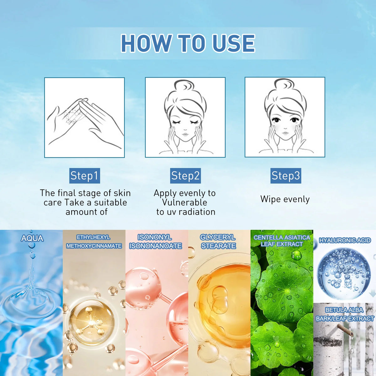 SPF50+ Facial&Body Sunscreen Oil Contr ol Brightening UV Protection Face Cream Lightweight Moisturizing Non Greasy Face Lotion