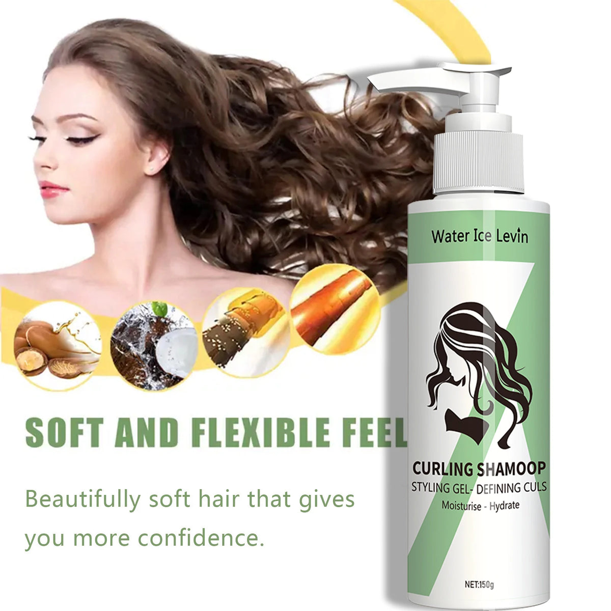 Shampooing Pour Cheveux Normaux - Conditionneur Neutre, 150 G Hydratant Stretch Curl