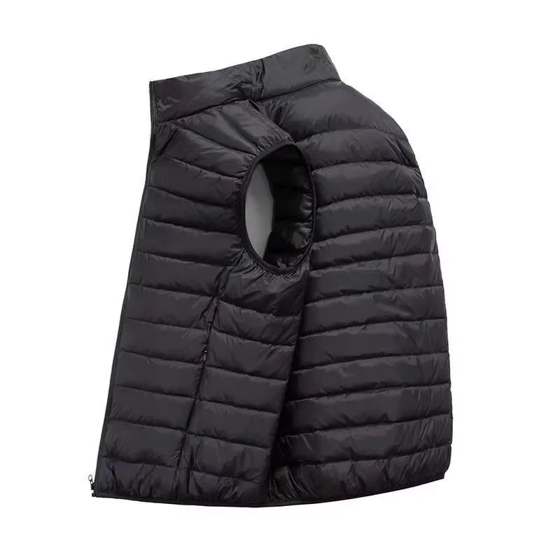 Men' Sleeveless Vest Jackets Winter Fashion Male Cotton-Padded Vest Coats Men Stand Collar Warm Waistcoats Clothing