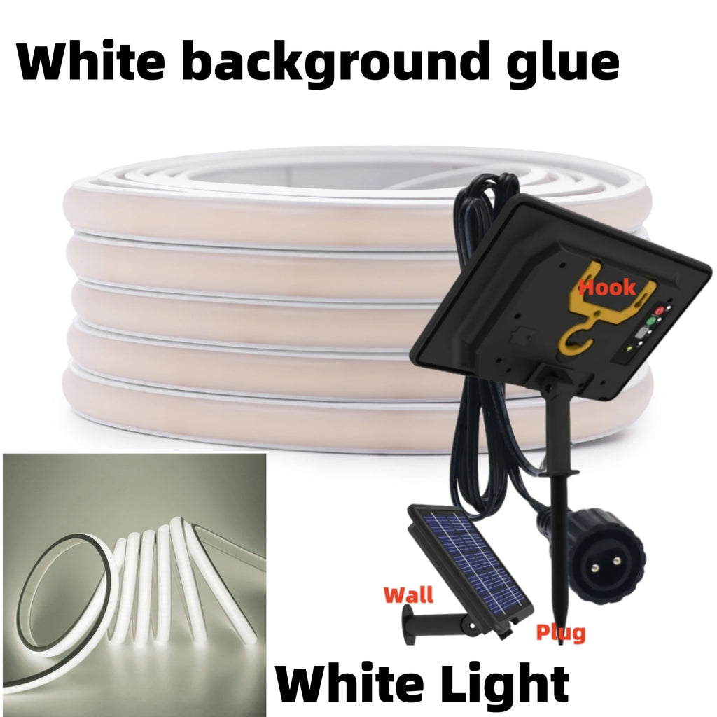 1200mAh 2400mAh 7200mAh COB Solar LED Strip Neon Light Sign DC 24V Flexible Waterproof IP68 IP67 Adhesive Tape Diode Lamp Linear