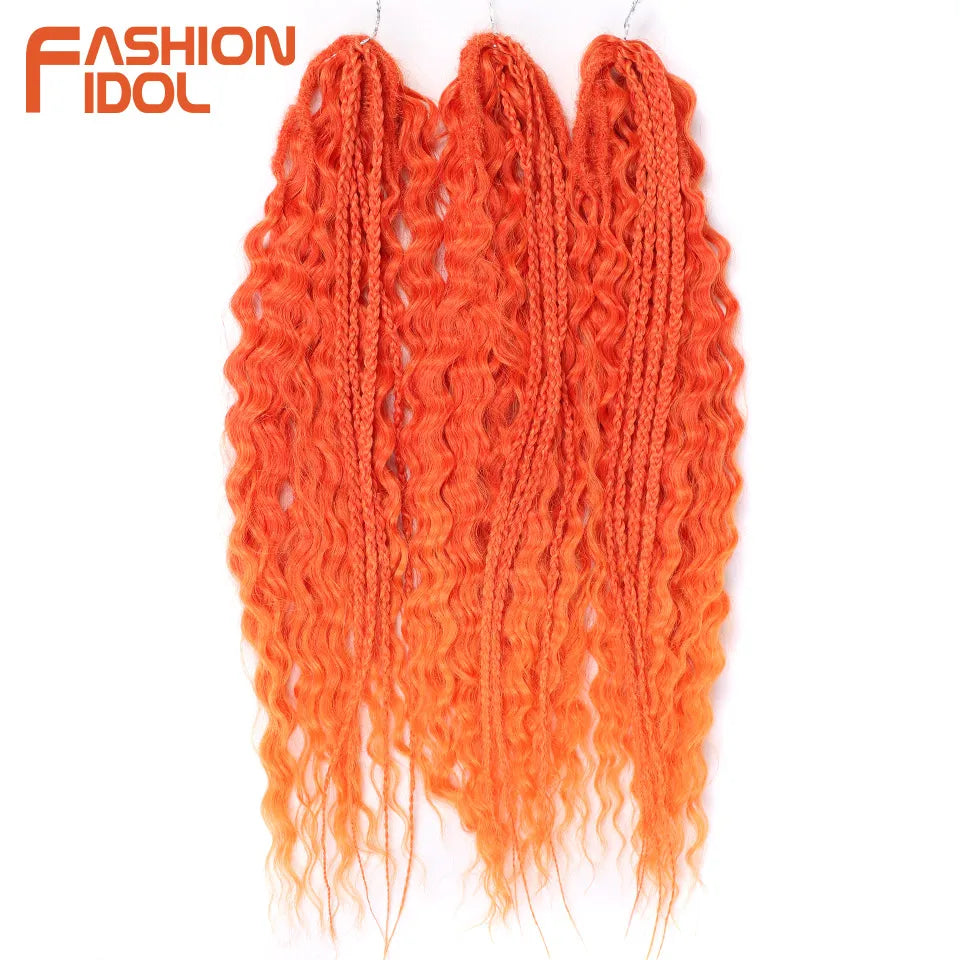 FASHION IDOL 24 Inch 300g Ariel Hair Synthetic Crochet Curly Hair Water Wave Braid Hair Ombre Blonde Braiding Hair Extensions