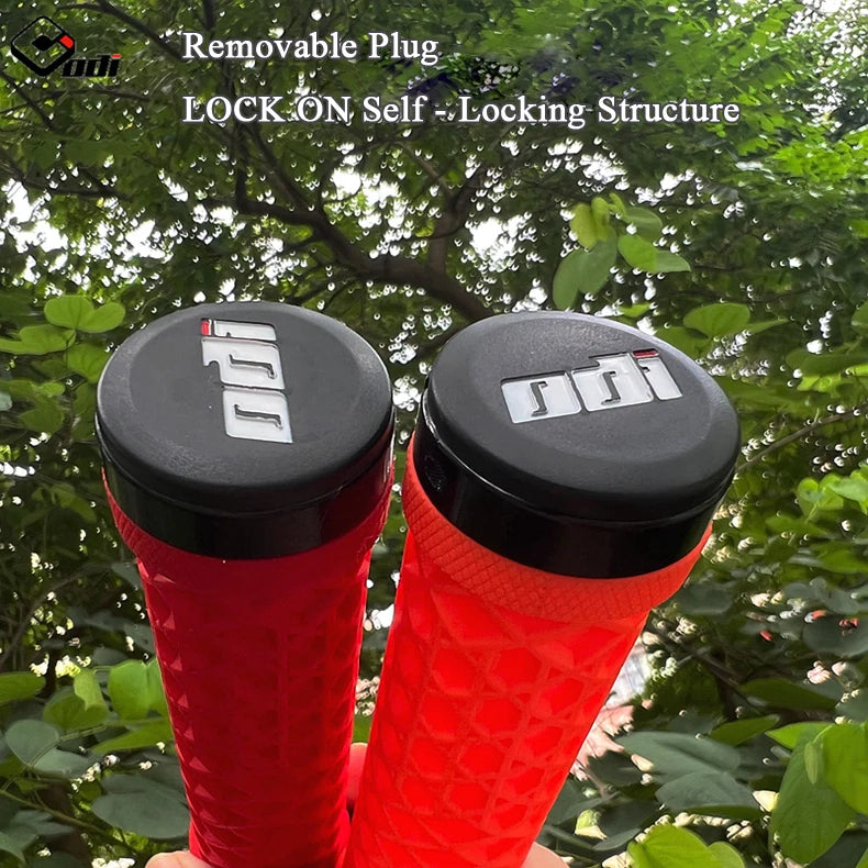 ODI Van Bicycle Handlebar Grips sillicone Lock-On Anti-slip Shock Absorption MTB Double Lock Ring for BMX Folding Bike Parts