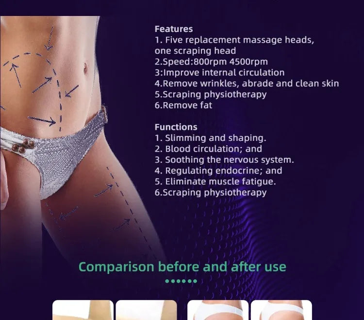 Beauty 5 IN 1 Portable Fitness G5 Vibration Cellulite Massager Slimming Machine Cellulite Weight Loss Vibration Fat Remover