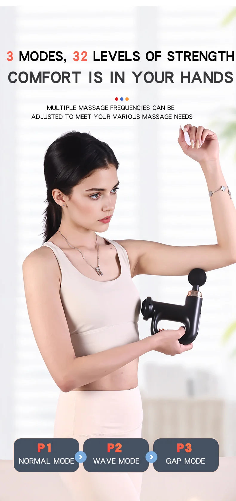 Multi-functional Fitness Massager Gun Abdominal Waist Leg Shaker Machine Fat Pusher for Body Muscle Relaxation Fascia Gun