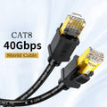 CAT8 Network Cable 40Gbps Ethernet Wire Double Shield 26AWG Thicker Pure Copper Jumper Line RJ45 Broardband PC Computer Lan Cord