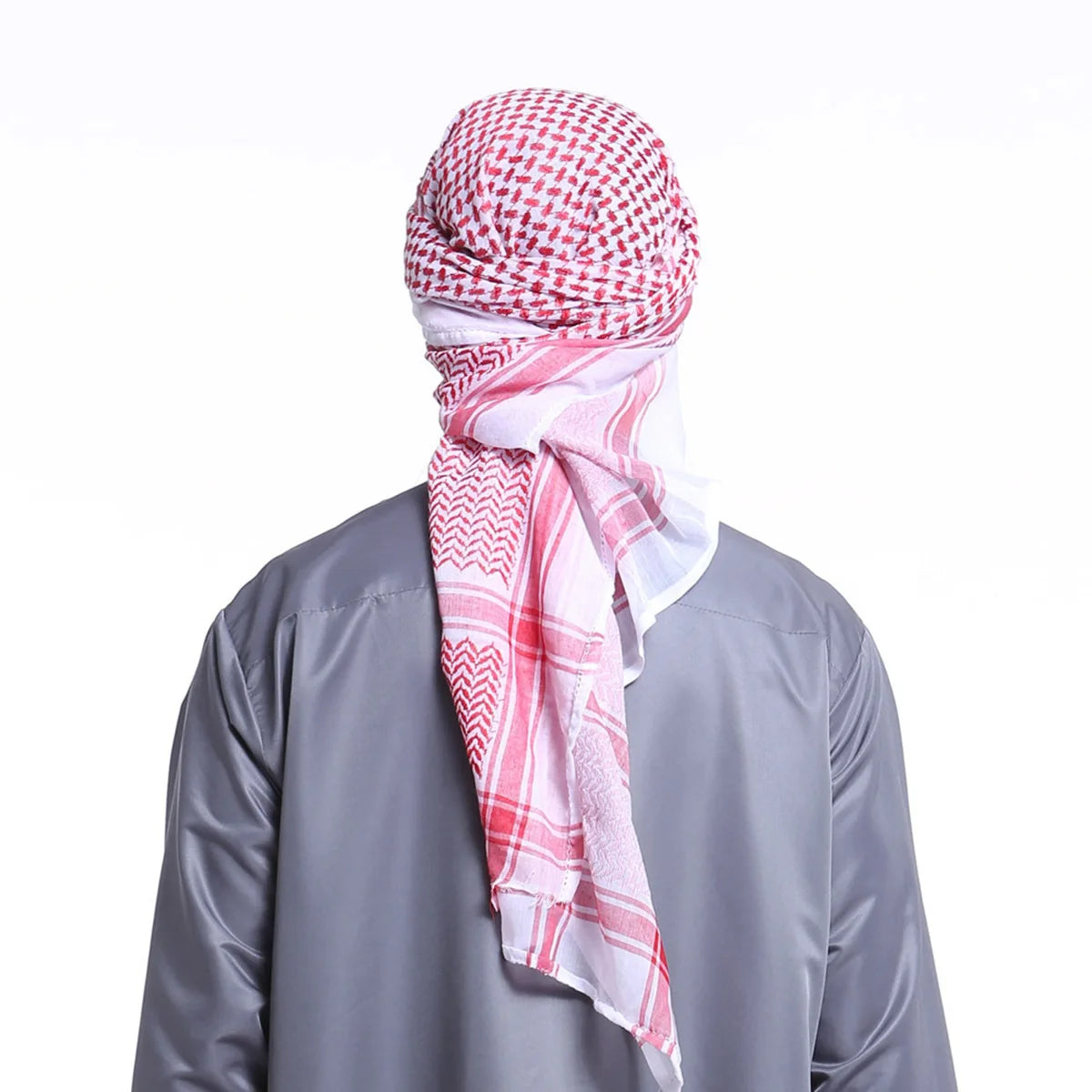 New Arab Shemagh Muslim Keffiyeh Head Wrap Tactical Desert Head Neck Scarf Military Shawl Arabic Scarf Headwear with Agal Rope
