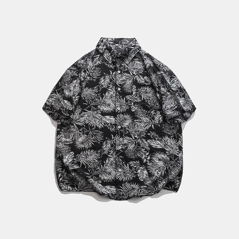 Legible Summer Casual Short Sleeve Shirts Men Floral Shirts Male Flower Loose Hawaiian Shirts Man