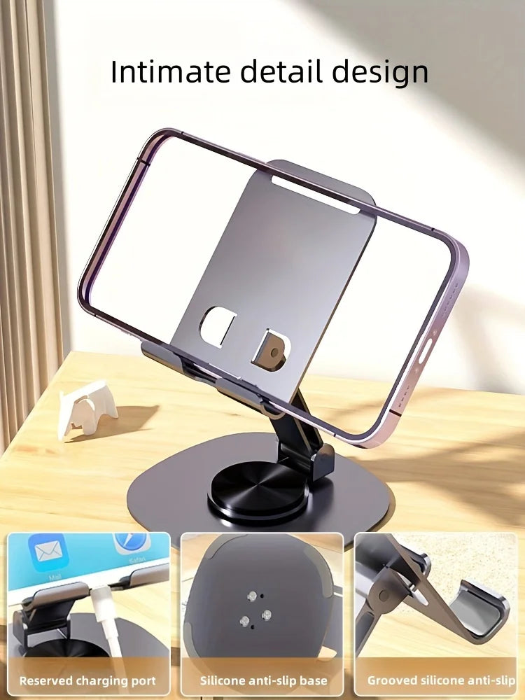 Metal 360 degree Rotating Mobile Phone Stand Desktop Lazy Stand For iPad Universal Folding TV Live Foldable Stand