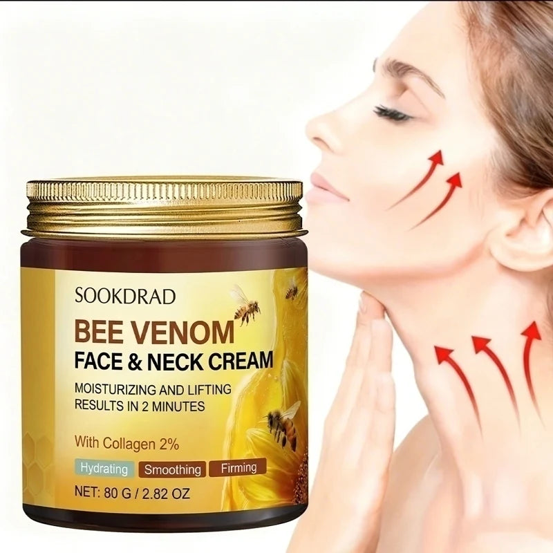 Bee Venom Face & Neck Cream,2% Collagen, moisturizing smooth, all skin, daily morning care,80g