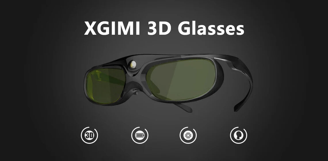 XGIMI Original 3D Glasses DLP-Link Active Shutter 3D Glasses for Changhong JMGO Formovie Projector Accessory Built-in Battery