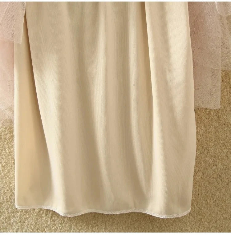 Tutu Tulle Long Maxi Skirt Women Fashion Korean Cute Pink High Waist Pleated Skirt Mesh Female Lady Aesthetic Faldas