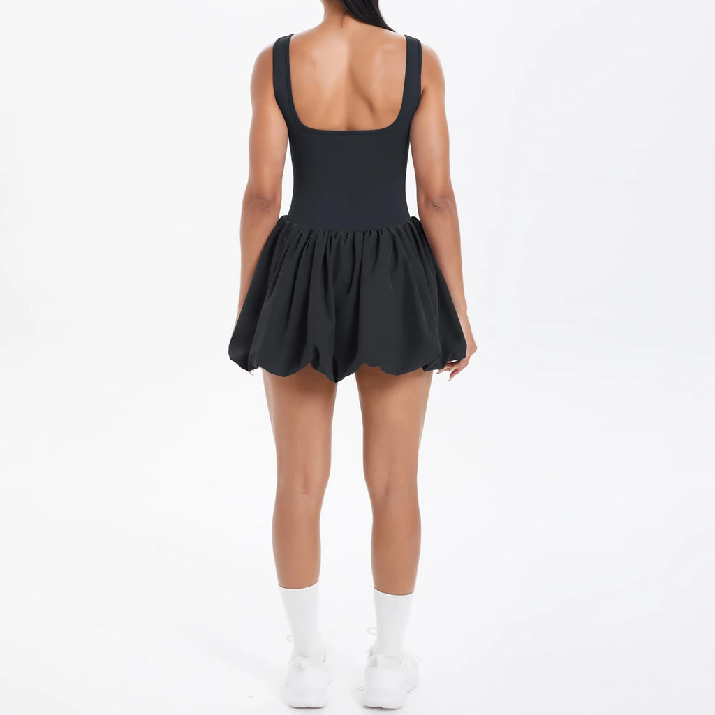 Athletic Yoga Fitness Dress Fitness High Stretch Slim Double Side Non-slip Women's Sports Dresses