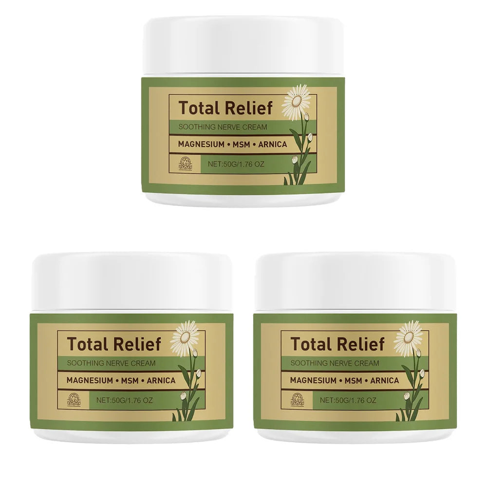 Natural Nerve Relief Cream With Magnesium Arnica Gentle Plant-Based Body Butter For Soothing Skin Care