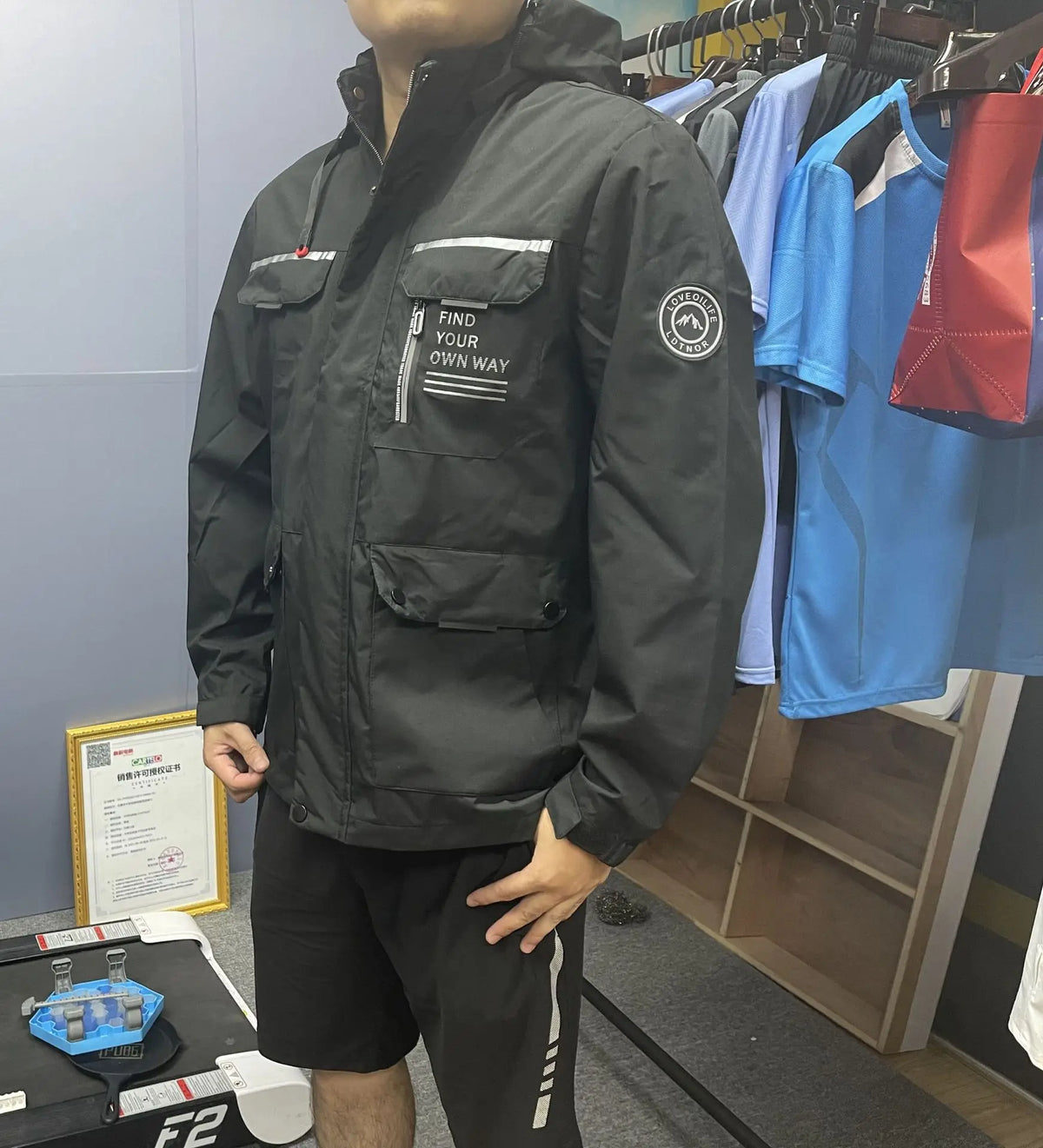 Men's Casual Jacket Parka Autumn/Winter Hooded Jacket Men's Coat Solid Color Outdoor Chic