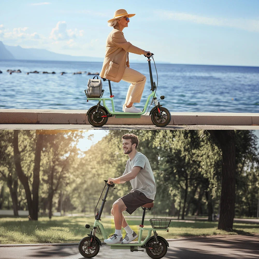 ISCOOTER I12 Adult Electric Scooter 500W Motor 36V7.5AH Battery Electric Scooter 12 Inch Urban Commuting Electric Scooter