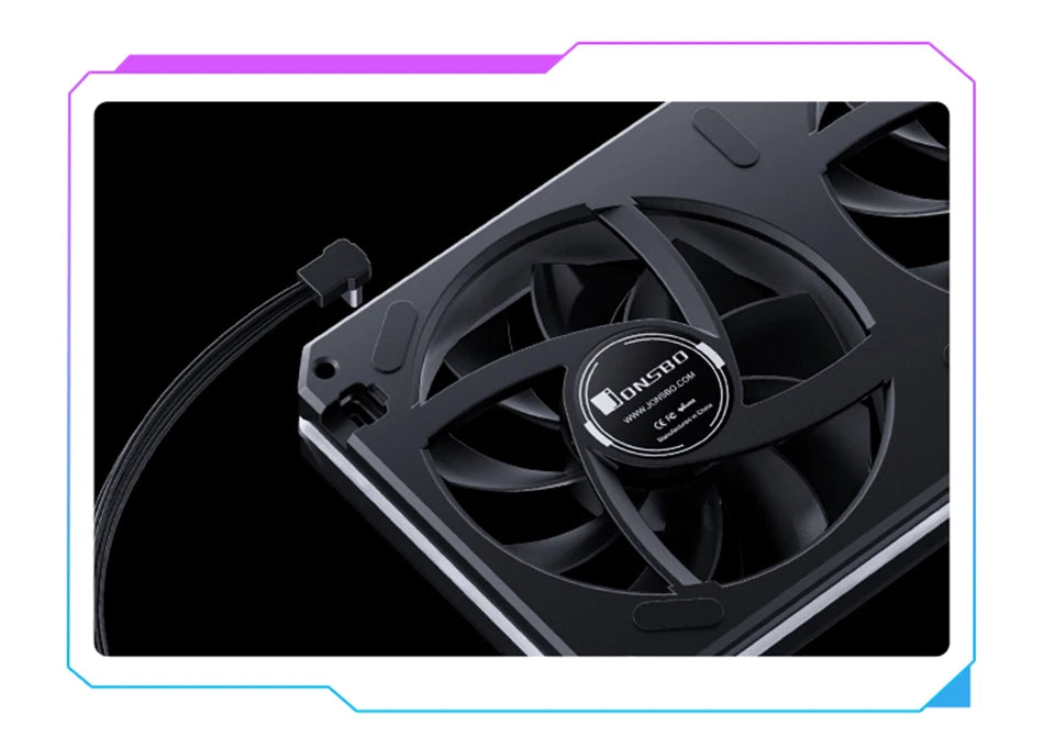 JONSBO XA-120/240/360 PC Case Fan Three Sided Mirror 5V/3Pin ARGB Fan Integrated Cold Exhaust Cooling Fan