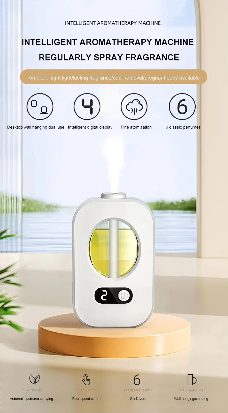 Mini Ultrasonic Essential Oil Diffuser Machine Aromatherapy Humidifier Quiet Automatic Sprayer Air Freshener for Home Office