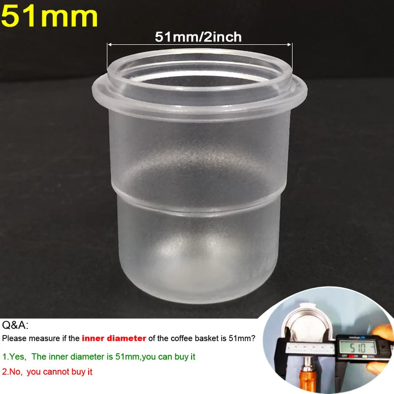 51/58mm Coffee Dosing Cup for 51/58mm Espresso Portafilters Concentrated Extraction 120ml Coffee Powder Cup/Feeder