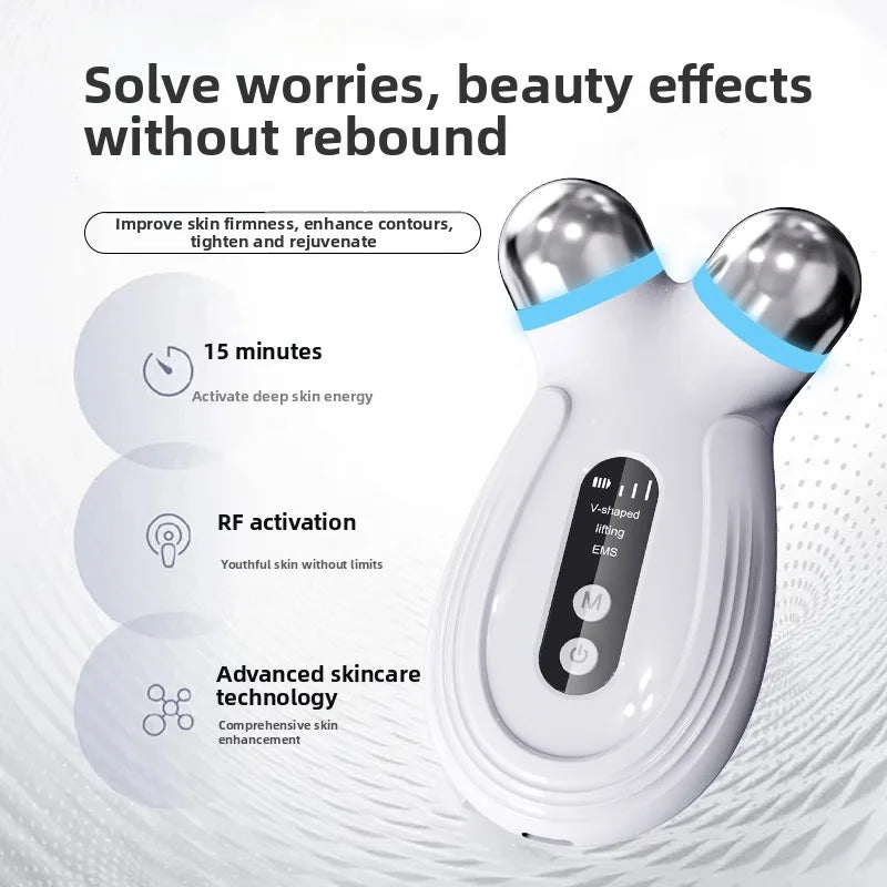 Microcurrent Facial Lifting Massager, Anti-Wrinkle Skin Tightening Beauty Device for Home Use