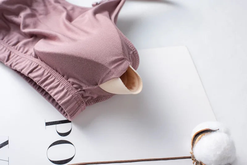Spring/Summer Ladies Pajamas Sling + Shorts Modal With Chest Pad Solid Color Homewear Set Pajamas Sleepwear Lingerie