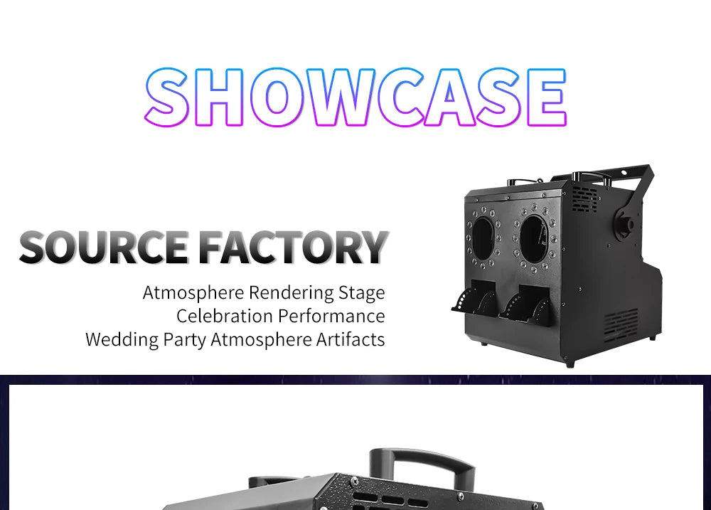 3000W 1500W LED Smoke Bubble Machine Four Holes Double Holes Party Wedding Bubble Spray Machine DMX for Stage Special Effect