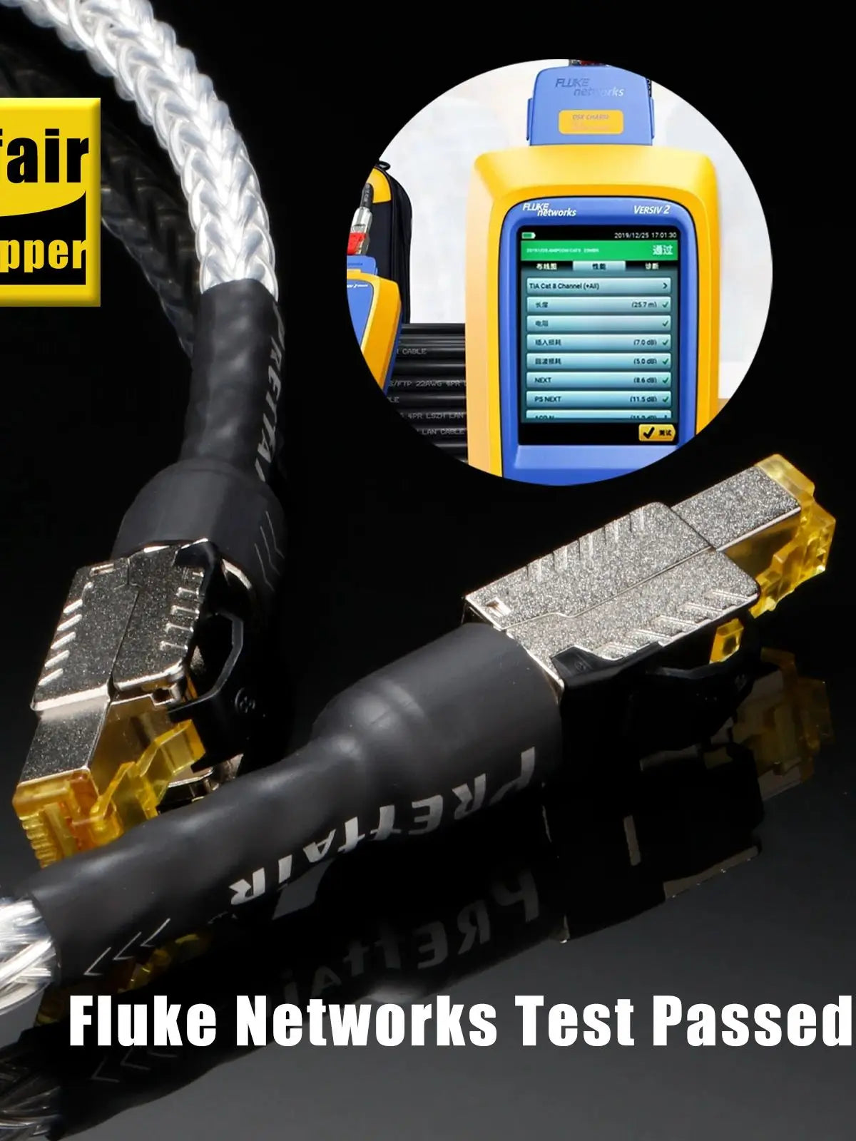 HiFi Cat8 Network Cable 40Gbps 2000MHz RJ45 Network Patch Cable 8n OCC CAT Ethernet Speed Lan Line Apply to Computers Notebooks