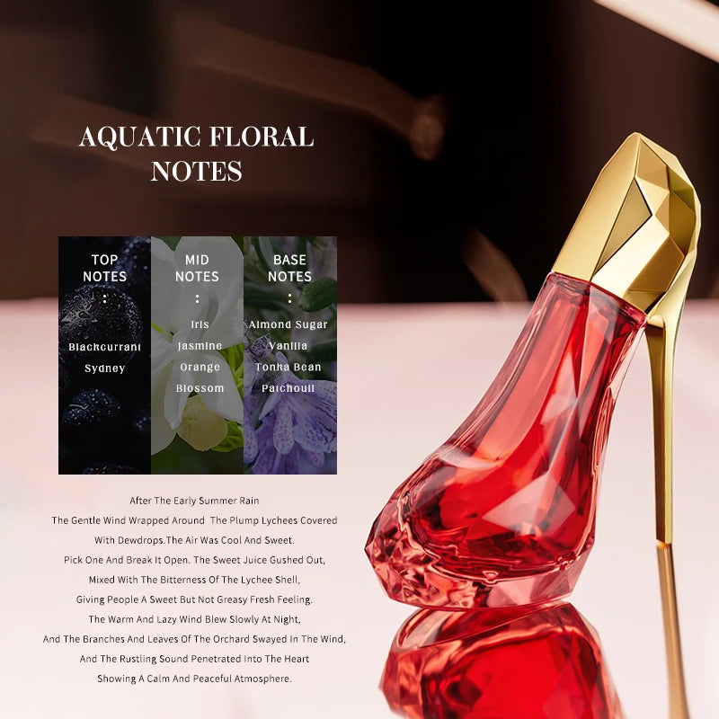 Women EDP Perfume Floral 30ml High Heel Design Long Lasting Eau de Parfum Lover Gift Daily Use Original Brand