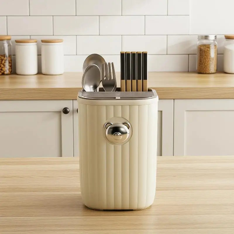 Multifunctional Kitchen Tool Holder Organize Utensils Space-Saving Durable Storage Box