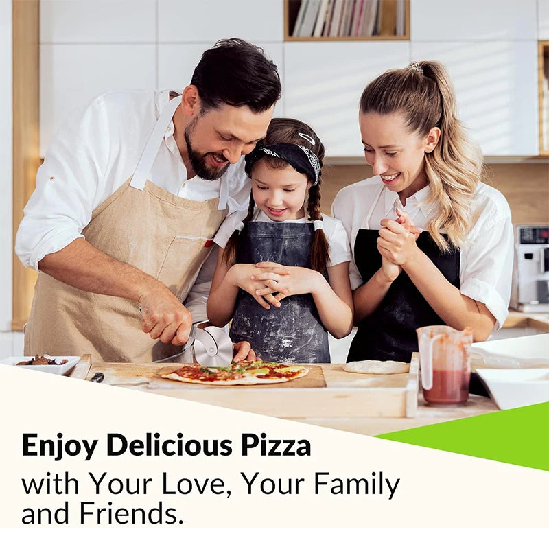 Premium Pizza Cutter Stainless Steel Pizza Cutter Wheel Super Sharp Pizza Slicer with Non-Slip Handle Kitchen Gadgets JT542