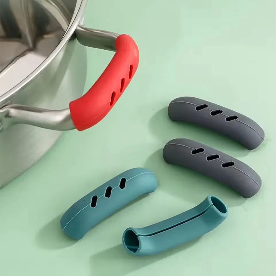 Silicone Pan Handle Cover Heat Insulation Assist Handle Holder Grip Sleeve Kitchen Gadgets