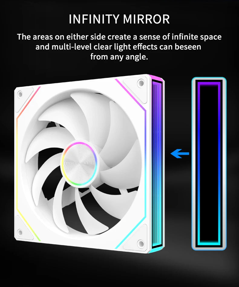 UPSIREN PF-14 V3 140mm chassis fan Motherboard lighting synchronization/ ARGB+PWM Case fans Reqular/Reverse version optiona