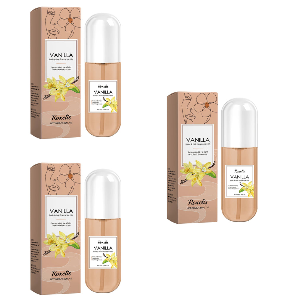 Vanilla Scented Body Fragrance Spray, Naturally Fresh Light Scent, Long-Lasting Daily Body and Hair Perfume Spray