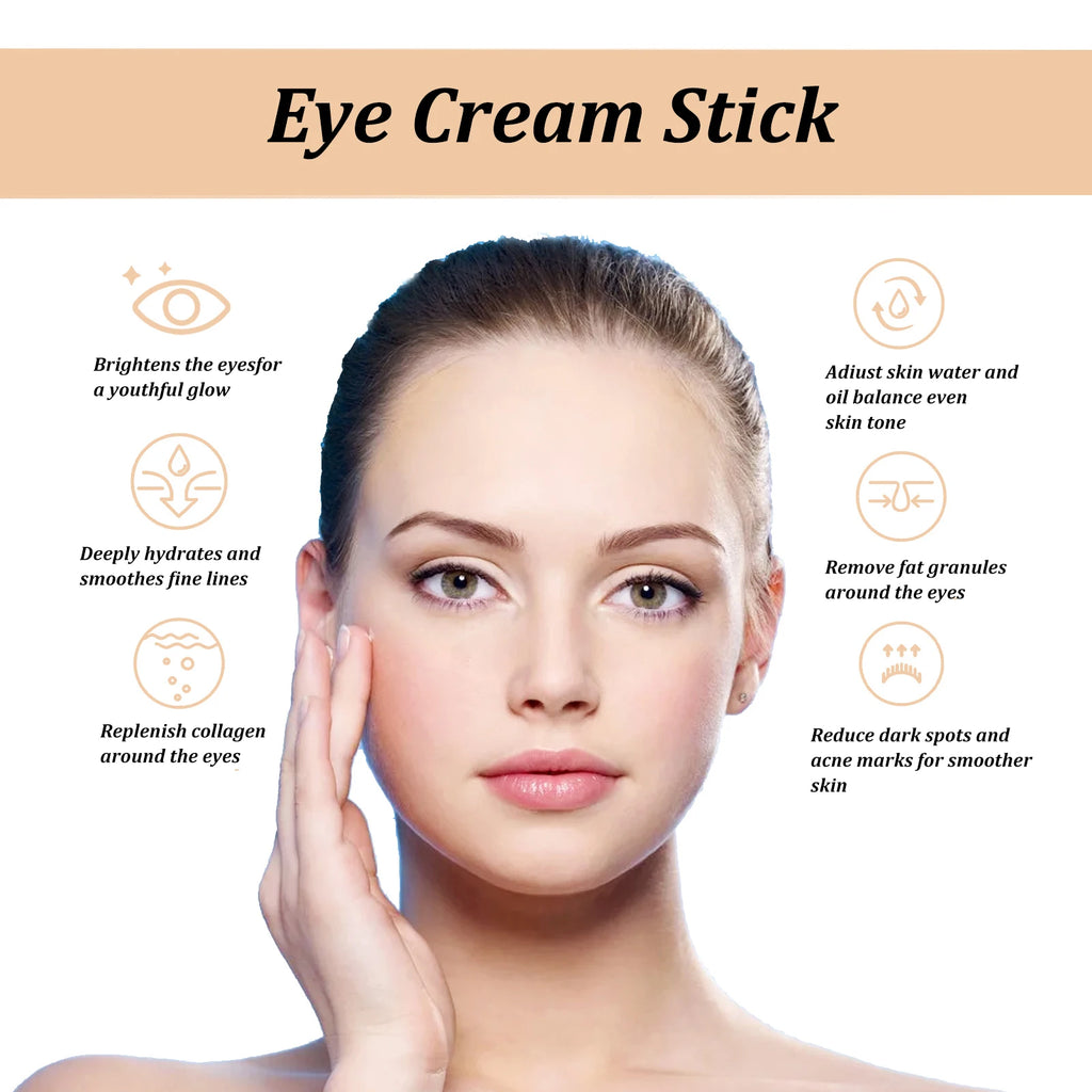 Snail Firming Eye Cream Stick Collagen Improve Fine Lines Wrinkle Lighten Dark Circles Eye Bags Puffiness Moisturizing Skin Care