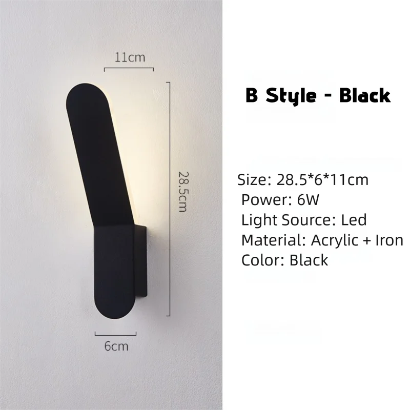 LED outdoor wall lamp IP65 modern simple waterproof hotel villa garden door creative outdoor lighting