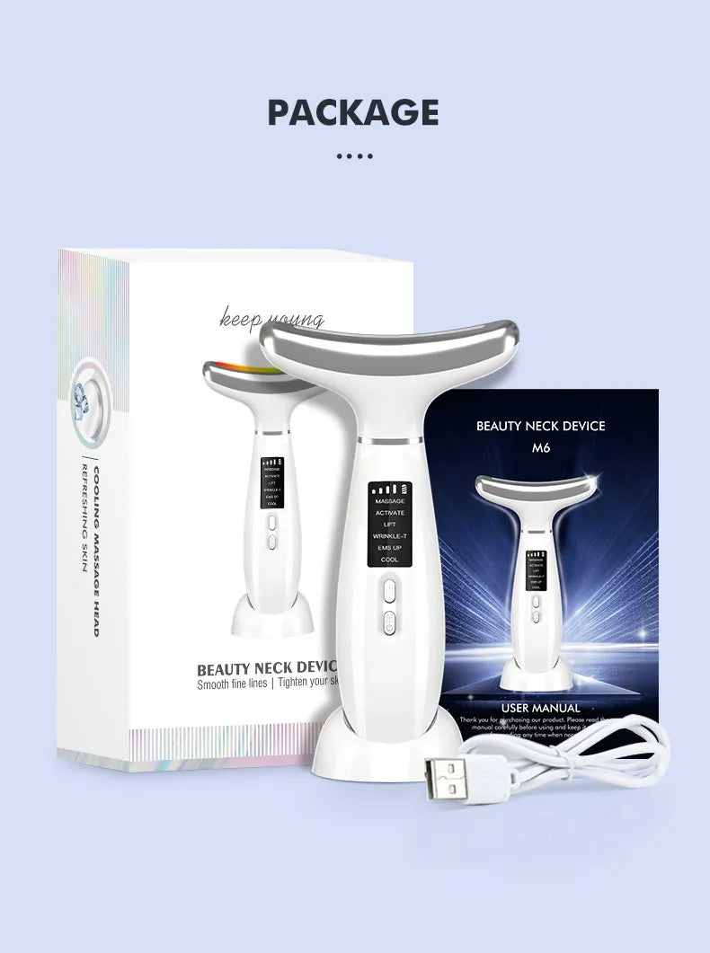 Hot Cold Neck Face Beauty Device Facial Lifting Machine Face Massager Reduce Double Chin Face Sculpting Skin Care Beauty Tools