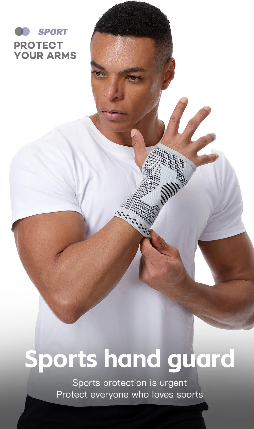 Gym Sports Wristband Wrist Protector Palm Guard Wrist Support Adjustable Wrist Brace Strap Compression Gloves for Carpal Tunnel