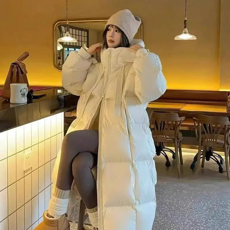 Women's Winter Down Jacket Parkas Brand Luxury Woman Clothes Warm Thick Loose Winter Coats Long Padding Padded Jacket HWY290