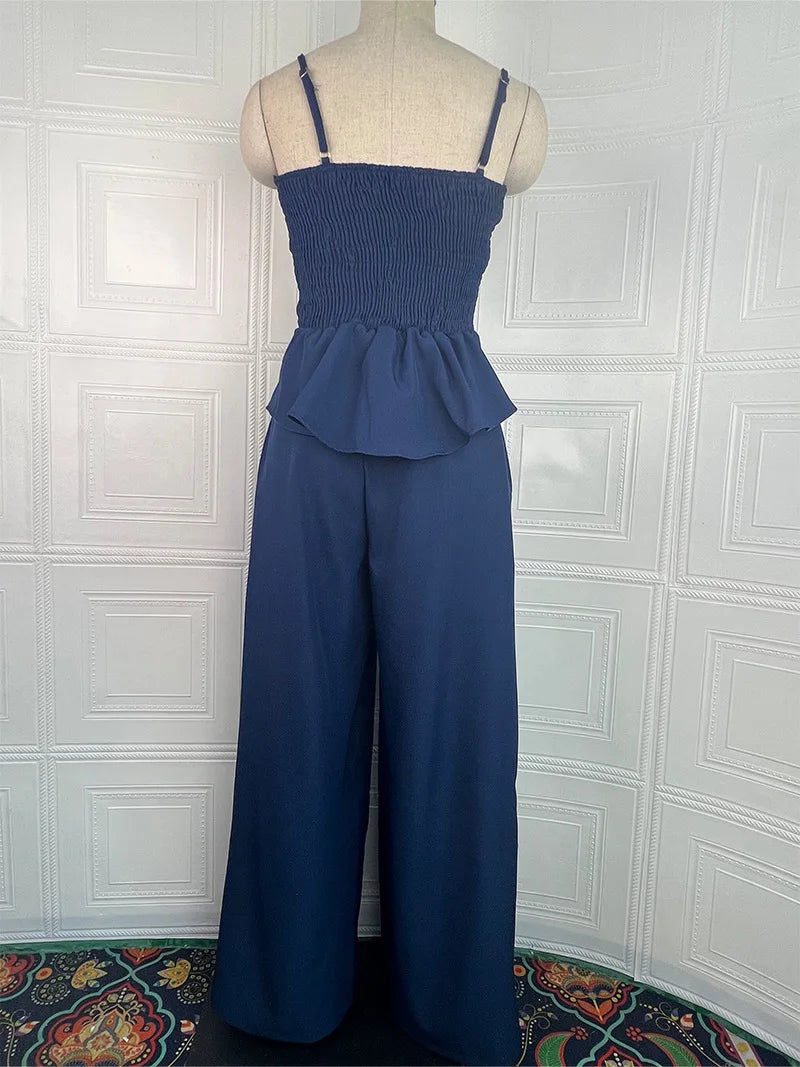 Pant Set Women 3 Piece Sets Lapel Full Sleeve Blazers Plain Sling Top Wide Leg Long Pants Splice Y2k Streetwear Work Summer 2026