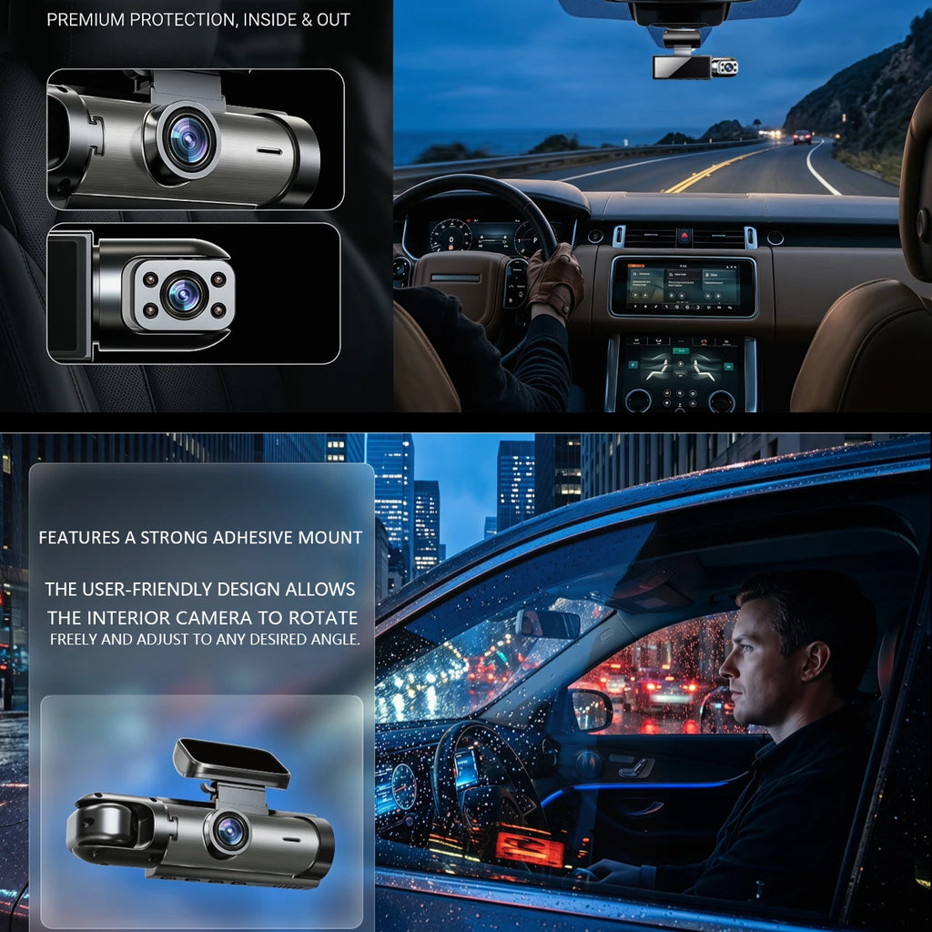 HD 1080P Dual Camera Dash Cam for Car with IR Night Vision Car dvr Loop Recording Wide Angle Lens Car Camera Recorder