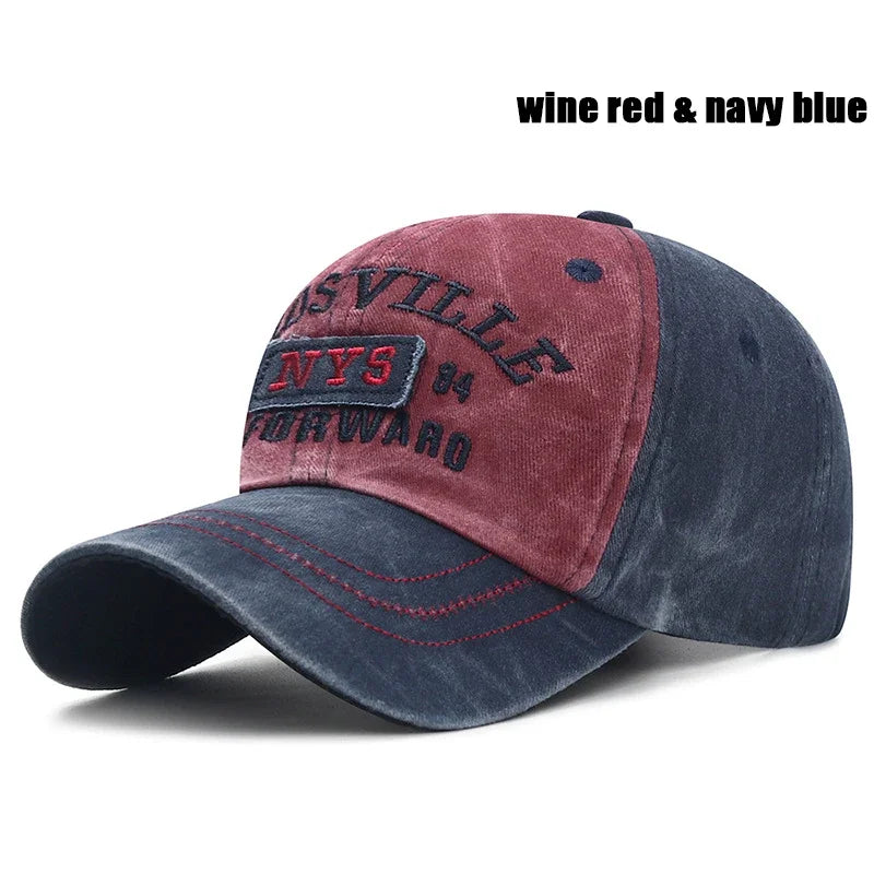 New Style Washed Old Letter Embroidered Caps Outdoor Fashion Personality Street Sun Visor Baseball Cap