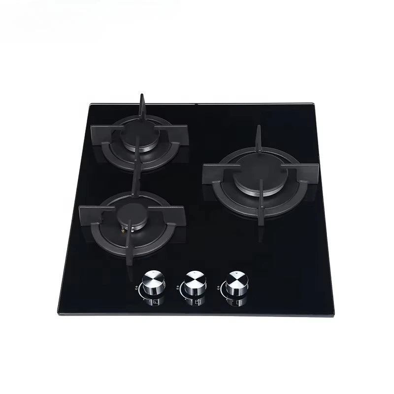 Built-In Tempered Glass Gas Hob Cooktops 3 Burner LPG Propane Gas Stove